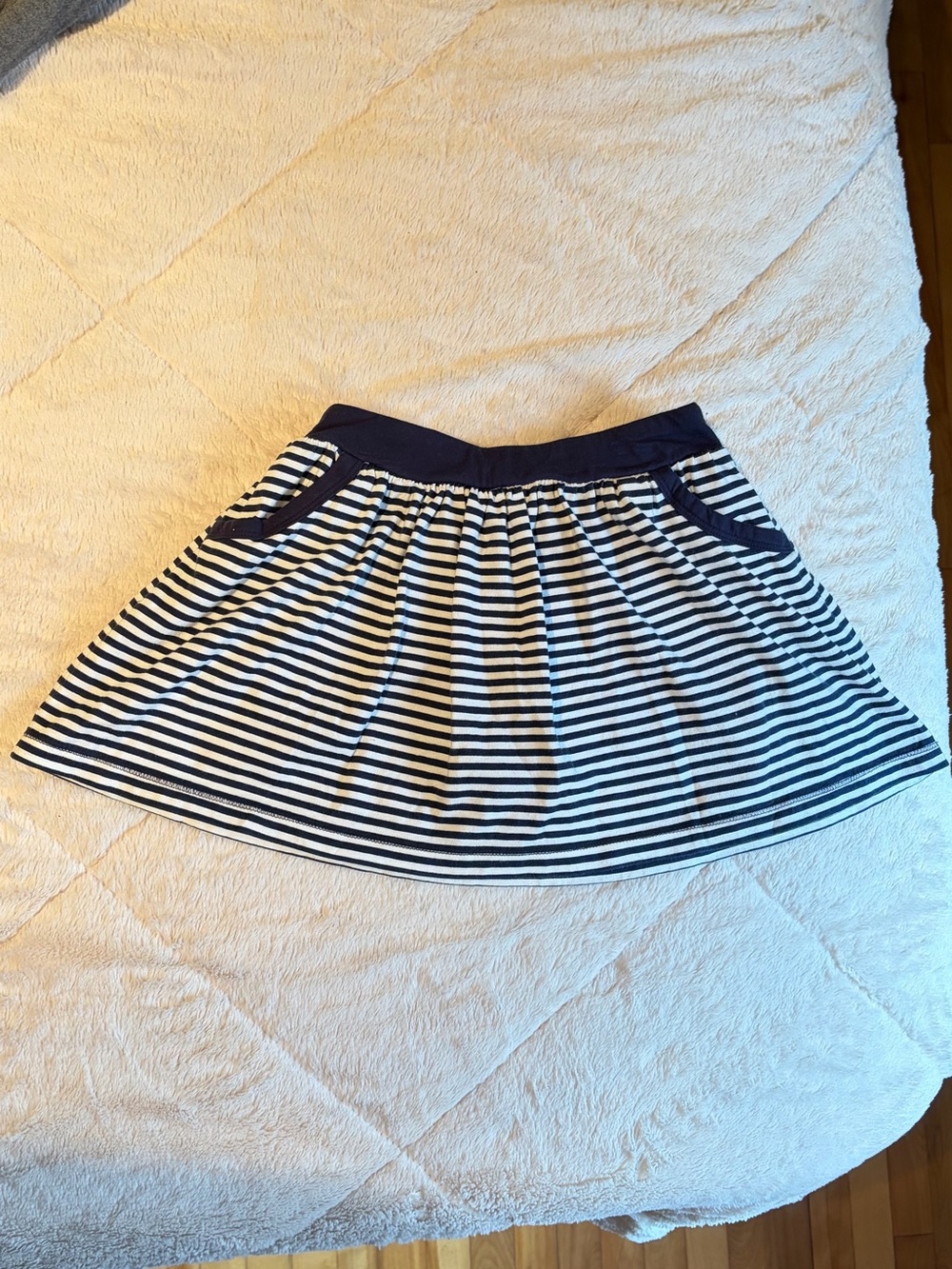 Carter's Navy and White Striped Circle Skirt